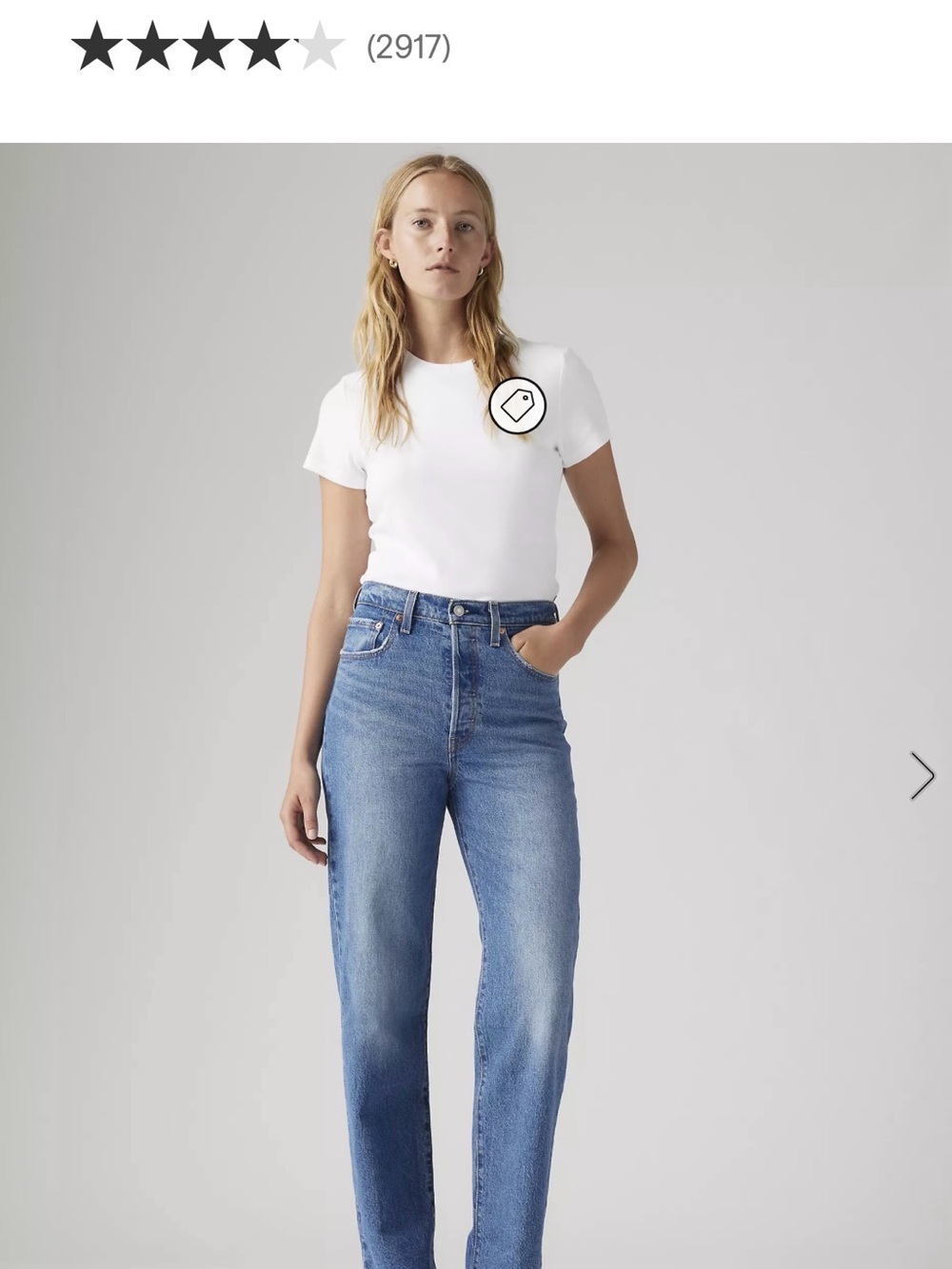 Levi's Ribcage Straight Ankle Jeans in Medium Blue Wash